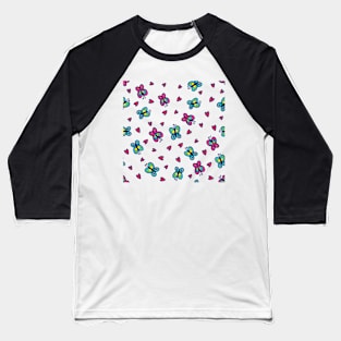 Butterfly - Doodle Baseball T-Shirt